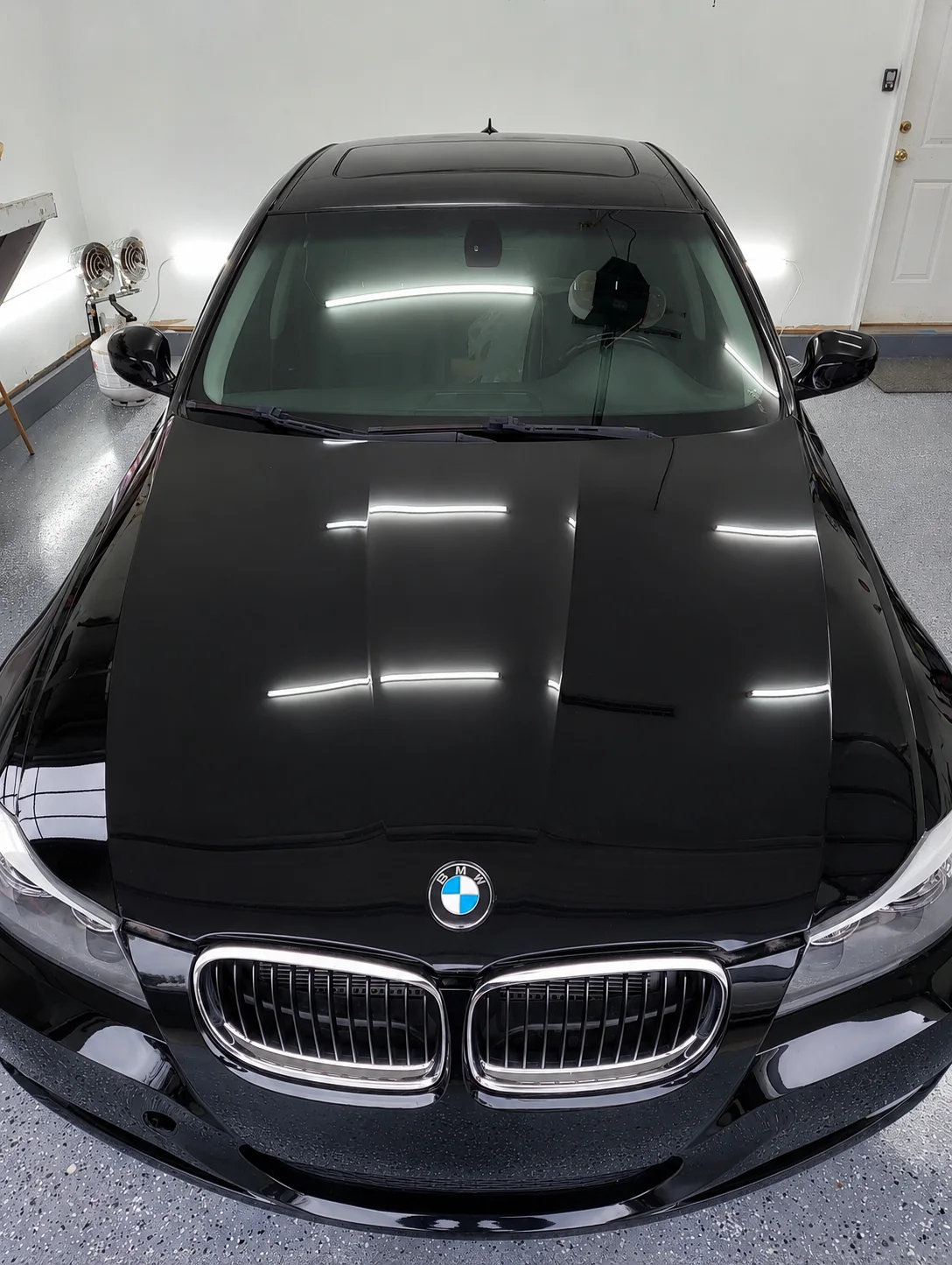 BMW hood after body paint repair