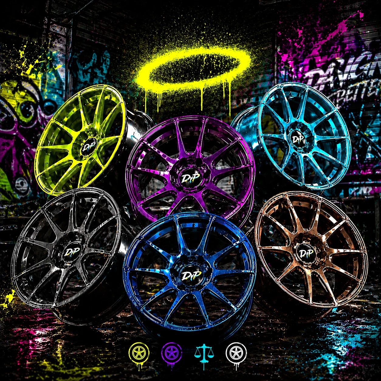 Custom painted wheel color options