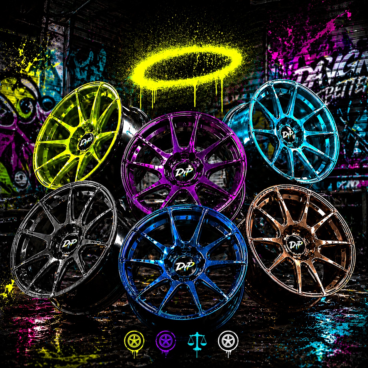 Custom wheel colors showcase