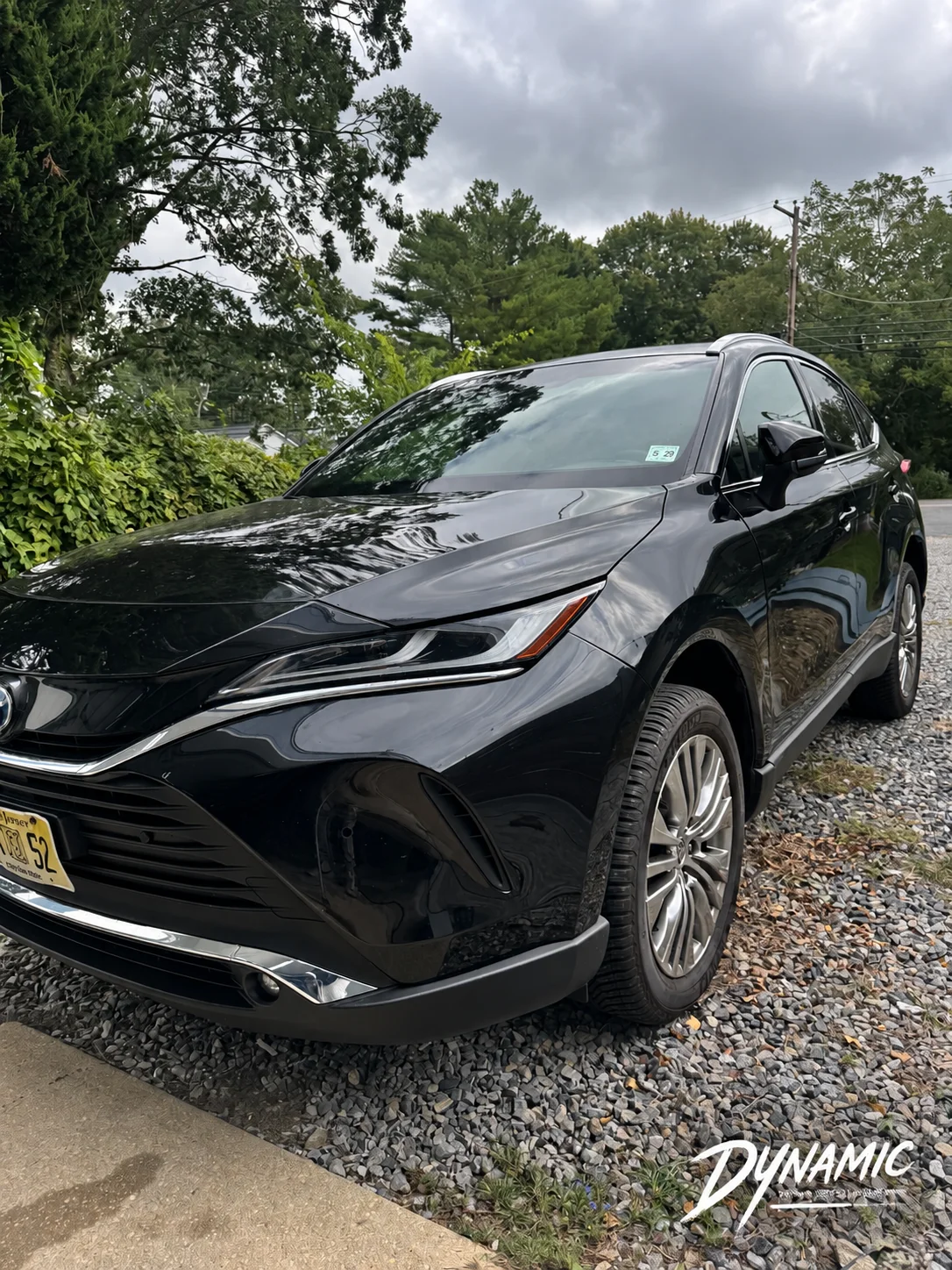 Black Toyota Venza with silver wheels