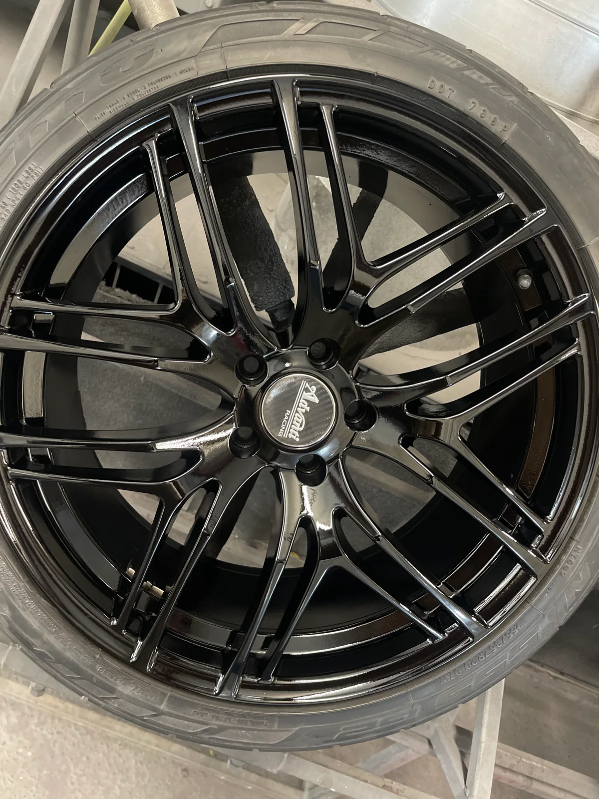 Gloss black custom wheel set