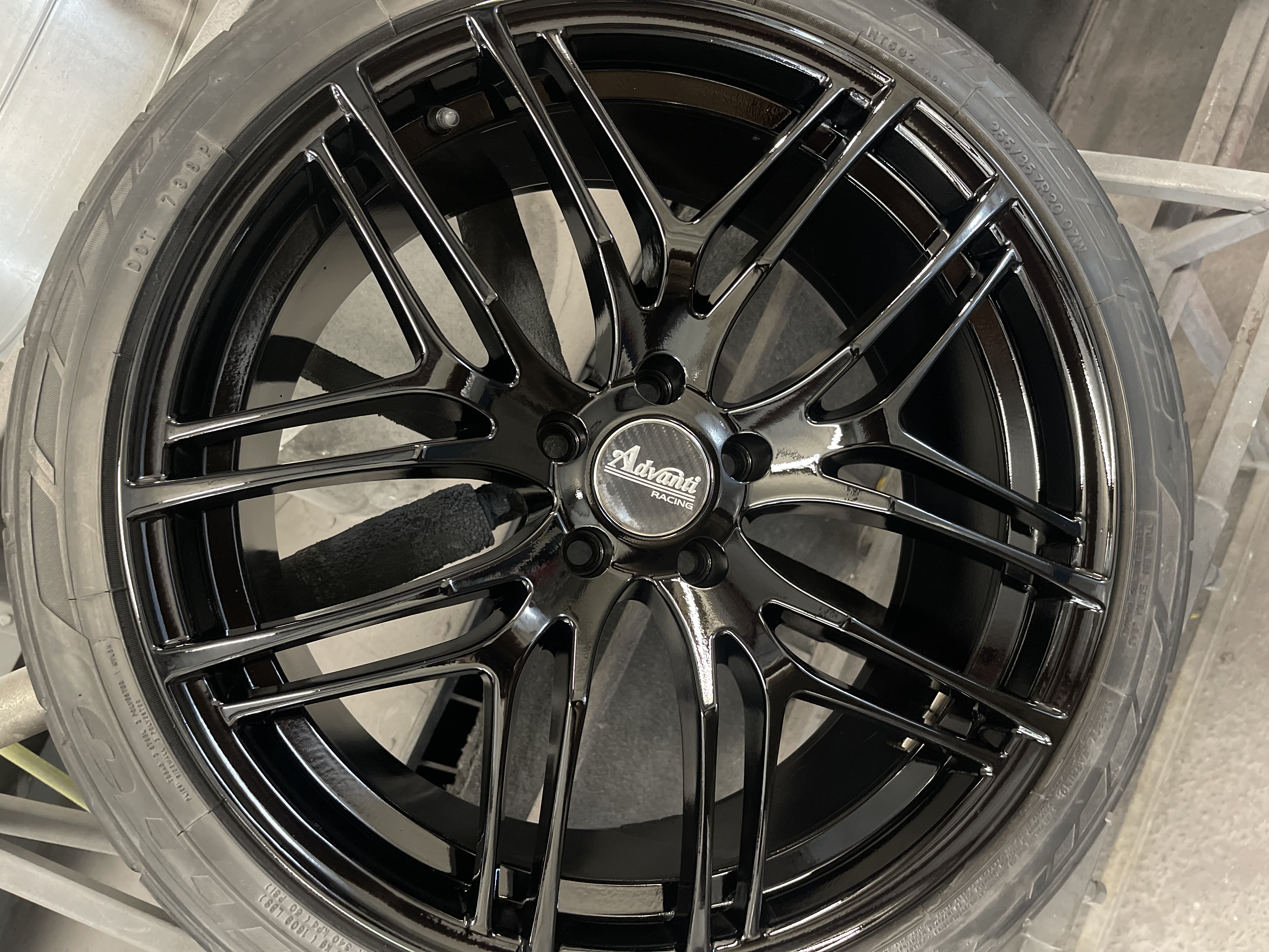 Gloss black custom wheel set