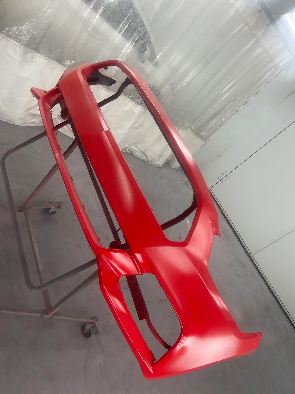 Red bumper paint repair