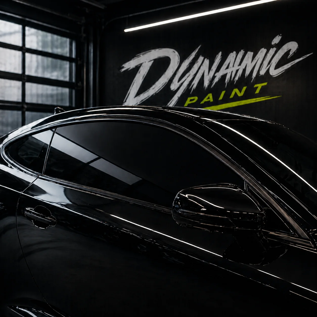 Window tinting on a finished vehicle